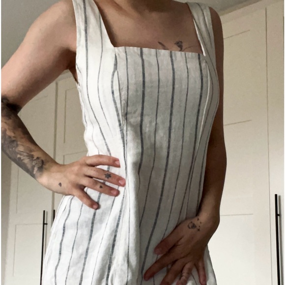 Linen Summer Dress. Worn Twice. Has Stripes. - Picture 8 of 8